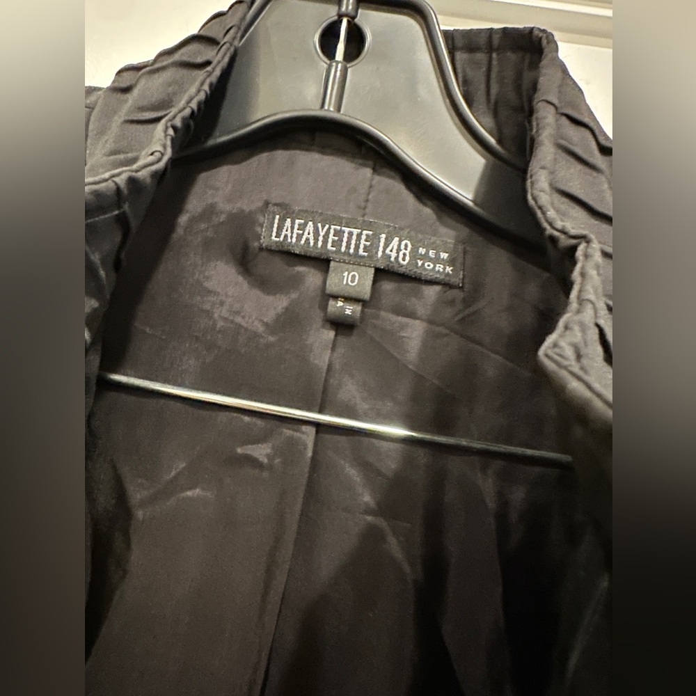 Lafayette 148 New York Black Textured Blazer - Picture 4 of 7